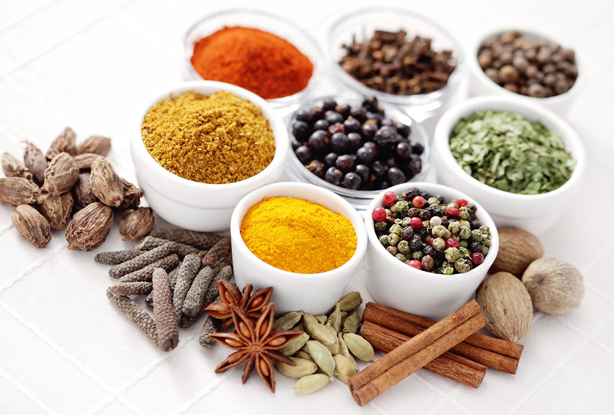 Raw herbs, hand-selected